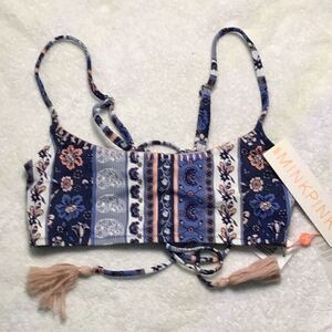 Minkpink Bounty Scoop Neck Bikini Top size M